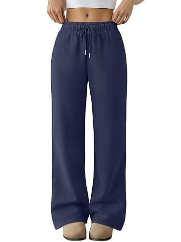 Trendy Queen Womens Sweatpants Baggy Wide Leg Barrel Pants Lounge Comfy Palazzo Joggers with Pockets - Image 1