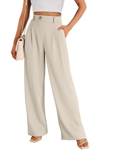 LILLUSORY Wide Leg Dress Pants Women's High Waisted Dressy Trousers - Image 1