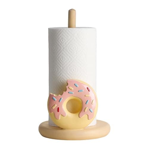 Sizikato Resin Paper Towel Holder, Delicious Donut Statue - Image 1