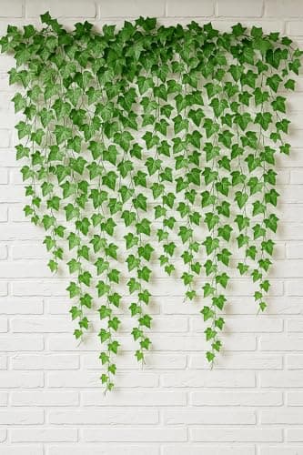 6 Pack 41.4 Ft Artificial Ivy Garland, Fake Vines with Green Leaves, Realistic Hanging Plants for Home/Wedding and Party Decoration - Image 1