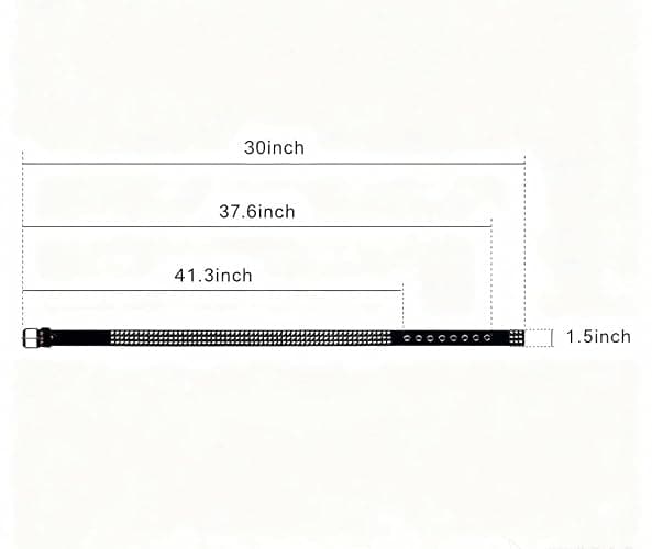 FOCAST Black Studded Belt Punk Rock Rivet Belt Grommet Threads belts with Bright Metal Pyramid for Women Men thumbnail 6