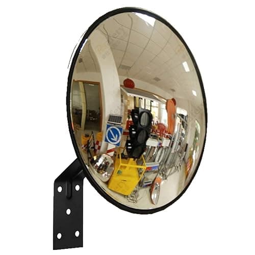  Convex Wide Angle Mirror, 30 cm / 12", Unbreakable for Road Safety Shop Security with Adjustable Wall Fixing Bracket thumbnail 2
