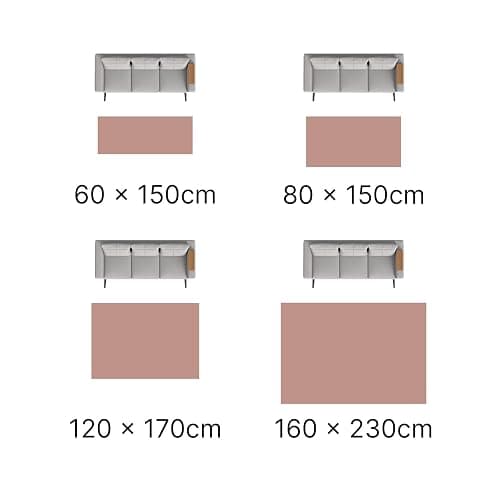 Sienna Blush Pink Rug for Living Room, Super Soft Anti-Slip Small Rugs for Bedroom Modern Fluffy Shaggy Area Rug Thick Pile Non-Shedding Floor Carpet, 80 x 150cm thumbnail 8