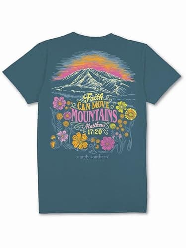 Simply Southern Faith Can Move Mountains Women's T-Shirt - Image 1