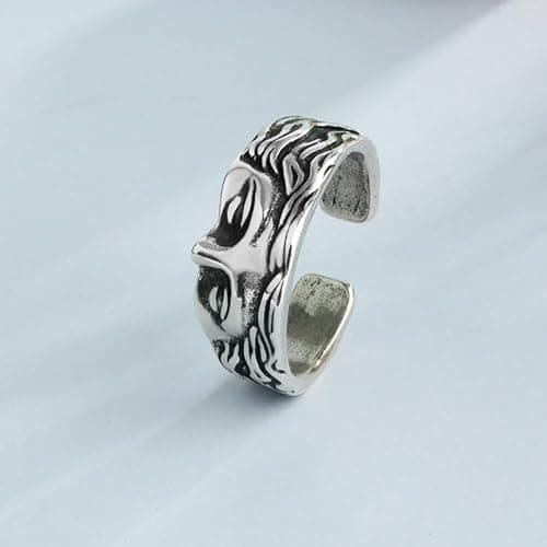 OIDIMS Vintage Venus Half Face Ring For Women Men Adjustable Personalized Open Wrap Knuckle Finger Band Rings Thumb Fashion Unique Jewelry Gift thumbnail 4