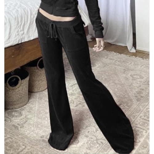 vaflower Y2K Women Graphic Print Baggy Jogger Sweatpants with Pockets Elastic Waist Drawstring Lounge Athletic Trousers thumbnail 2
