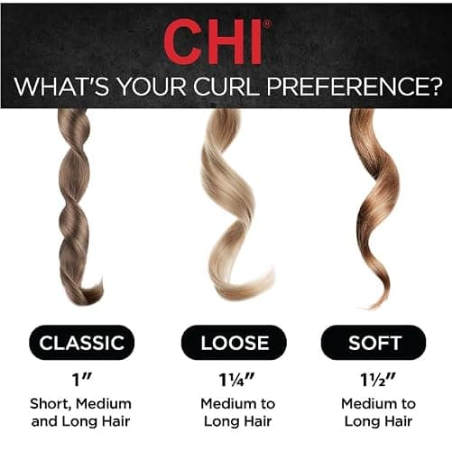 CHI Spin N Curl, Curling Iron For Healthy & Shiny Effortless Curls & Waves, Provides Preset Temperature Settings For Each Hair Texture, Rose Gold thumbnail 4