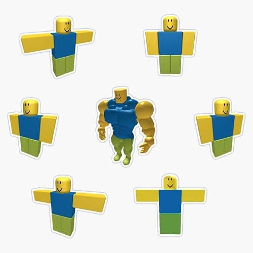 Roblox Noob T-Pose Sticker Pack Sticker Decal Vinyl Bumper Stickers Waterproof 5" - Image 1