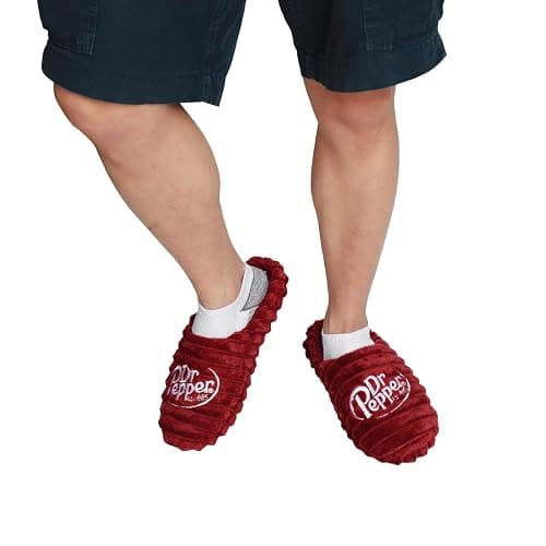 Bioworld Dr Pepper Logo Adult Red Scuff Slippers thumbnail 2