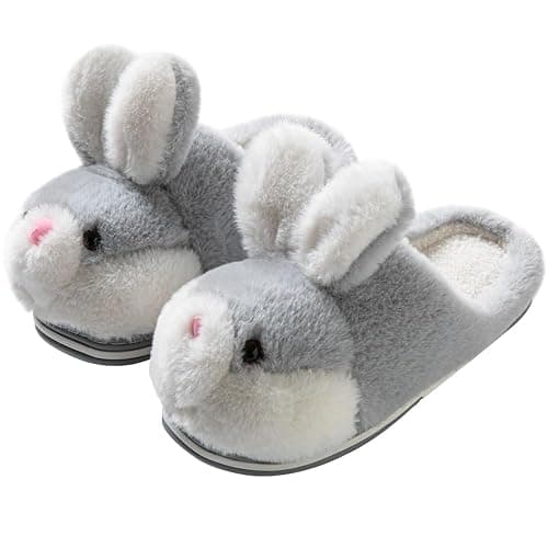 YILANLAN Women's Cute Bunny Animals Slippers Interesting Comfortable Furry Slippers Soft Plush Winter season Keep warm Home Slippers thumbnail 8