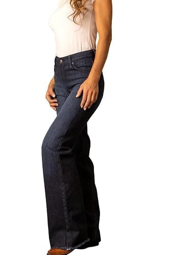 Kimes Ranch Women's Olivia High Rise Wide Leg Jeans, Raw Hem - Image 1