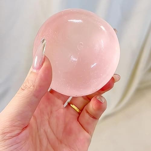 Squishy Stress Ball, Sensory Squeeze Toy for Stress Relief, Stretchy Desk Toy, Blue and Pink thumbnail 2