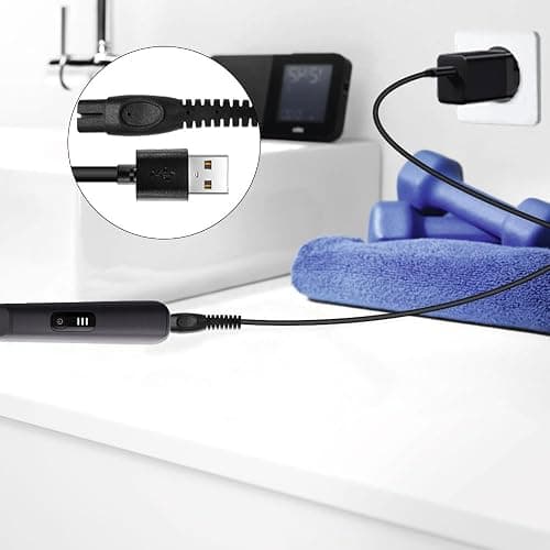 Azlanway 5 V USB-Ladekabel für Philips Norelco One Blade QP1924 QP2734 QP2724 QP2824 QP2834 S3243 MG5910 360 Series 2400 QP1424 X3001 MG5910 MG7910, USB-Netzkabel für Rasierer thumbnail 6