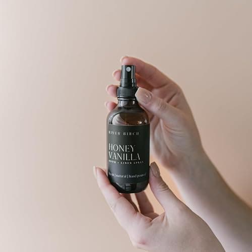 River Birch Luxury Linen and Room Spray - Home Signature Scent Honey Vanilla Room Fragrance Spray - Fragrant Fresh Linen Air Freshener For Bedding - Handmade in Texas - 4 oz Glass Amber Bottle - 4 Fl Oz (Pack of 1) - Honey Vanilla thumbnail 2