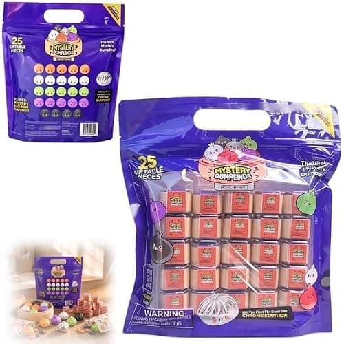 25 Pack of Extra Mini Squishy Dumplings Mini Mystery Dumpling Sets | Mystery Dumpling Squishy for Halloween Classroom Goodie Bags Party Supplies - Image 1