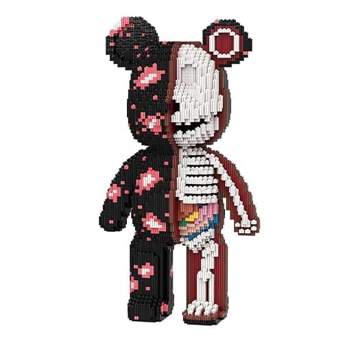 DAHONPA Animal Graffiti Skeleton Bear Micro Building Blocks Set（7220PCS）, Gift for Adults and Kids - Image 1