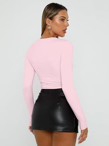 AUTOMET 3 Pack Womens Long Sleeve T Shirts Fall Fashion Basic Going Out Crop Tops Slim Fitted Winter Clothes 2025 thumbnail 4