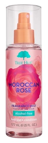 Tree Hut Moroccan Rose Hair & Body Mist, Hydrating & Alcohol-Free Body Spray, Fragrance with Bergamot, Tea Rose & Amber Notes, Alcohol-Free Formula, 6 Fl Oz. - Image 1