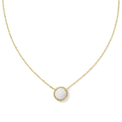 Volleyball Pendant Necklace for Women, Round White Enamel Charm with Adjustable Chain, Sports-Inspired Jewelry Gift - Athletic Charm for Players, Coaches, Moms, Teams - Image 1