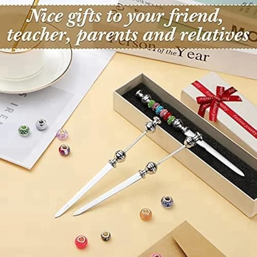 16 Pcs Beadable Letter Opener Metal Letter Opener Envelope Opener Knife Beadable Letter Opener Stainless Steel Envelope Opener Slitter for Office Home DIY Supplies thumbnail 5