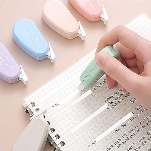 Correction Tapes, 6 Pack Macaron Color Correction Tape, 0.2 x 197 inch, Instant Corrections, Easy to Use Applicator, White Out Correction Tape for School, Office, Crafting thumbnail 4