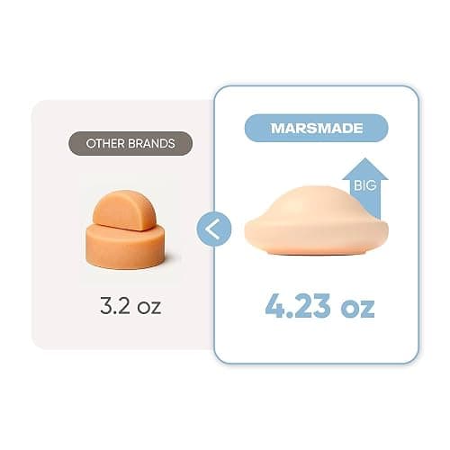 Marsmade Castor Oil Shampoo Bar Hydrating & Moisturizing Natural Hair Soap for Bathing, Hair Growth & Scalp Nourishment, Solid Shampoo for All Hair Types (120g, 4.23 oz) thumbnail 8