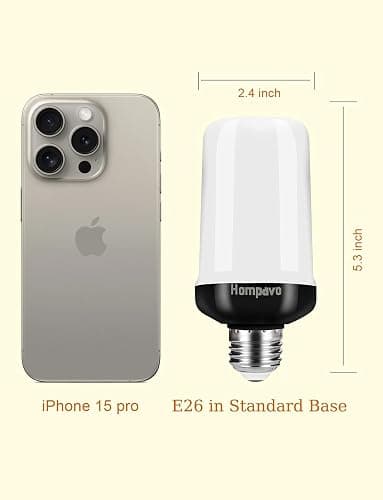 Hompavo 【Upgraded】 LED Flame Light Bulbs, 4 Modes Flickering Light Bulbs with Upside Down Effect, E26/E27 Flame Bulb for Halloween Christmas Party Patio Porch Home Indoor & Outdoor Decorations - 2 thumbnail 6