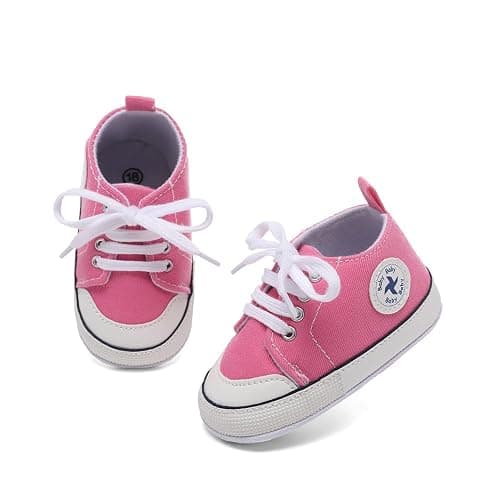 BEIDI Baby Girl Boy Shoes 0-18 Months,Infant Unique Essentials Gifts,Unisex Newborn Doll Slip-on Soft Sole High-top Frist Walking Sneakers thumbnail 2