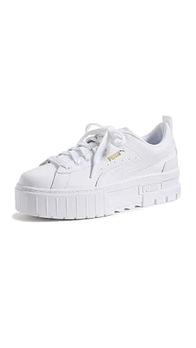 PUMA Womens Mayze Classic Platform Sneakers Shoes Casual - White - Image 1