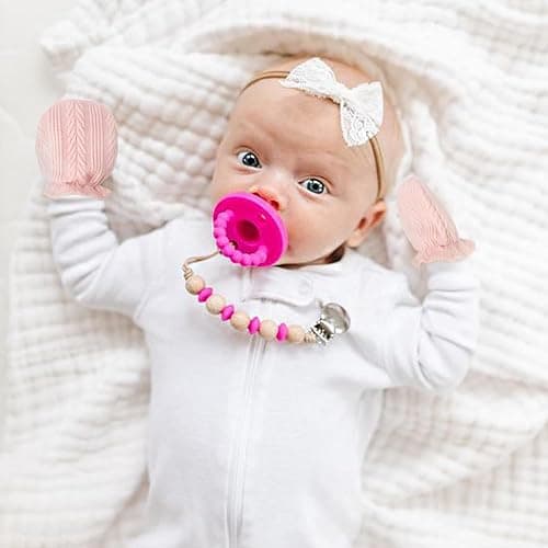 AQOKKA Newborn Baby Mittens No Scratch Cotton Elastic Wrist Gloves Infant Toddler Mittens for Baby Boy Girl 0-6 Months thumbnail 8