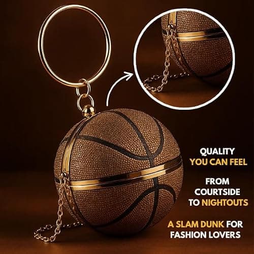 Like Dreams Rhinestone Sports Purse | Round Shaped Crossbody Bag for Women | Game Day Costume Purse Ball Clutch thumbnail 4