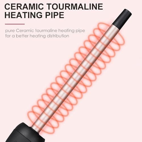 Curling Wand 9MM, Thin Curling Iron, Tight Curls LCD Display 100-230°C for All Hair Types, Tourmaline Ceramic Barrel 30-Second Heat-Up, Long&Short Hair Culer Pro Curling Tongs thumbnail 3
