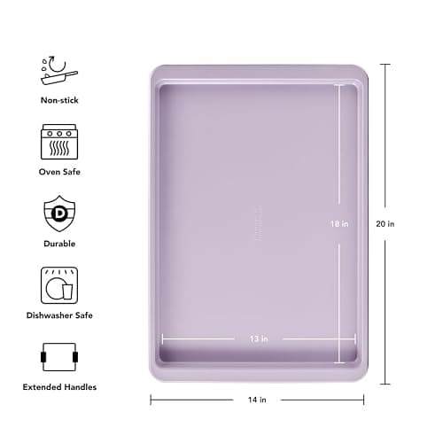 KitchenAid 13 x 18-In Nonstick Aluminized Steel Baking Sheet, Dishwasher Safe, Wildflower thumbnail 3