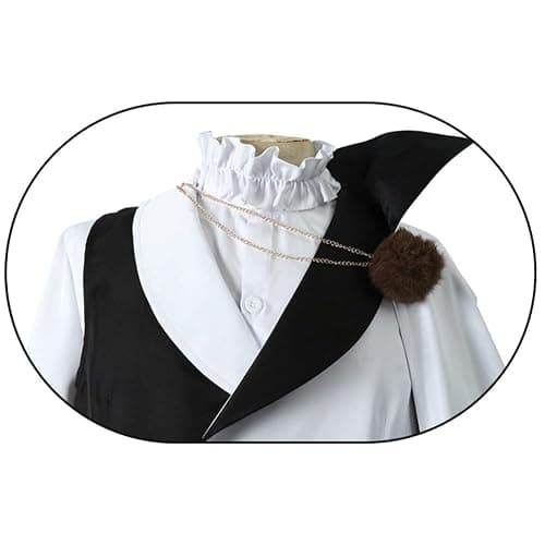 TFRVMA Nikolai Cosplay Costume Nikolai Cosplay Outfit Nikolai Uniform Cape With Wig Full Set Halloween - White - Small thumbnail 5