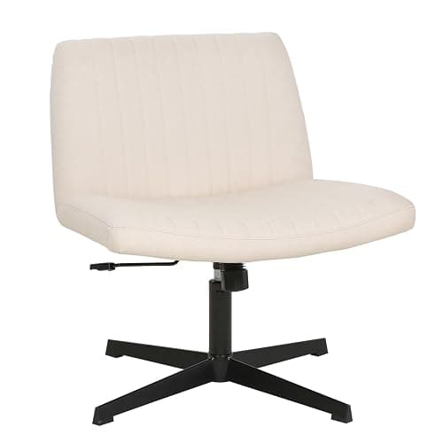 The Criss Cross Chair with Armless Cross-Legged Design Adjustable Height and Premium Comfort Versatility and Easy Assembly Making it a Versatile Addition,Beige - Image 1