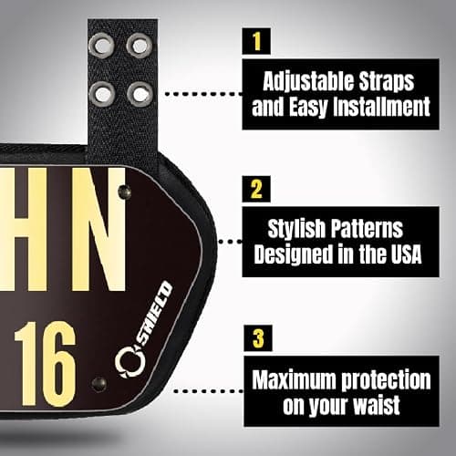 O Shield Golden Cross Chrome Football Back Plate, Lower Back Pads for Football Players, Rear Protector, Cross Series thumbnail 2
