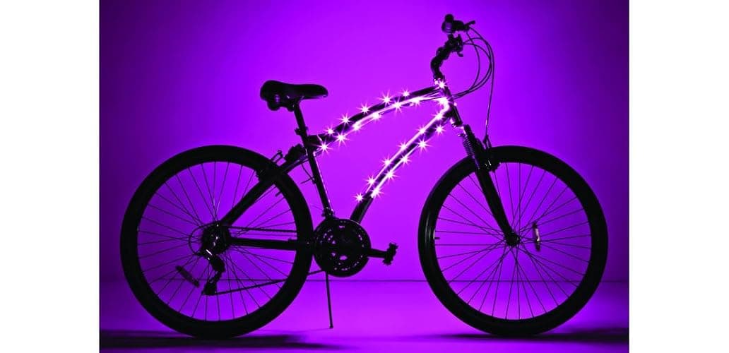 Brightz CosmicBrightz LED Bike Frame Rope Light - 6.5-Foot String Rope - Battery-Powered with On/Off Switch - Ultra Bright Color Keeps Your Ride Fun and Safe for Kids, Teens, & Adults thumbnail 4