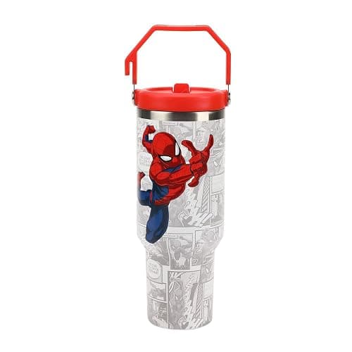 Spider-Man Web Swinging Poses White 40 Oz Stainless Steel Water Bottle thumbnail 5