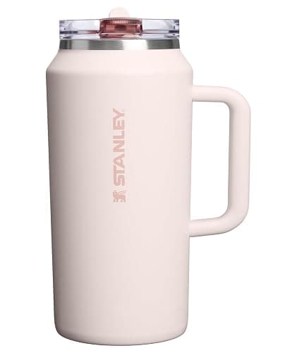 STANLEY Quencher ProTour Flip Straw Tumbler with Leakproof Lid 64 oz | Built-In Straw & Handle | Cupholder Compatible for Travel | Insulated Stainless Steel Cup | BPA-Free | Rose Quartz - Image 1