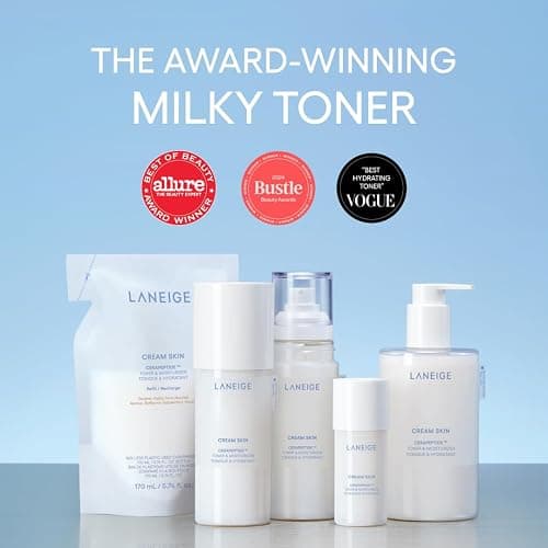 LANEIGE Cream Skin Toner & Moisturizer: Lightweight Refillable Korean Milky Toner with Ceramide & Peptide for Hydration, Firming, & Barrier Support thumbnail 6