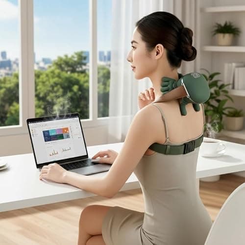 Neck Massager with Heat, Shiatsu Neck and Back Massager with 4D Kneading, Wireless Deep Tissue Massage for Shoulder and Cervical Pain Relief, Portable and Rechargeable for Home and Office thumbnail 3