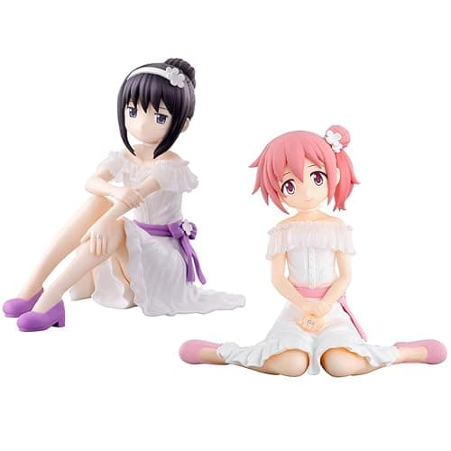 YLQANONG KanameMadoka Figures Anime Akemi Homura Kaname Madoka Figure Statues PVC Material Anime Action Figurine 3.9IN - Image 1