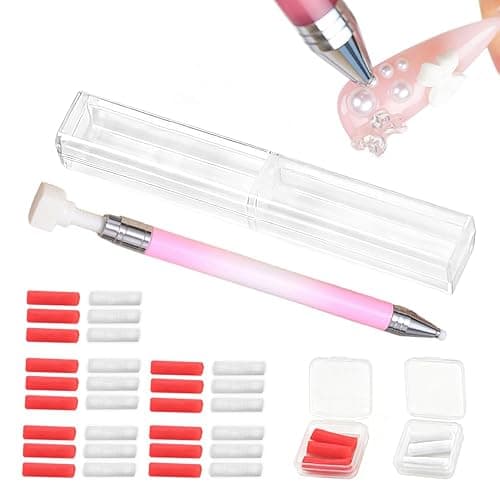 Automatic Refillable Wax Pen, 2026 New Diamond Art Pen with Extra Wax, Diamond-Nail Art Refillable Wax Pen, Automatic DiamondPainting Tool for DIY Craft (Gradient Pink) - Image 1