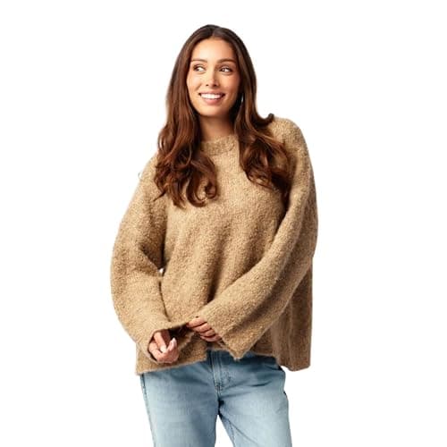 Almere Boucle Pullover Sweater, Womens Oversized Crewneck, Wool Blend Fall and Winter - Image 1