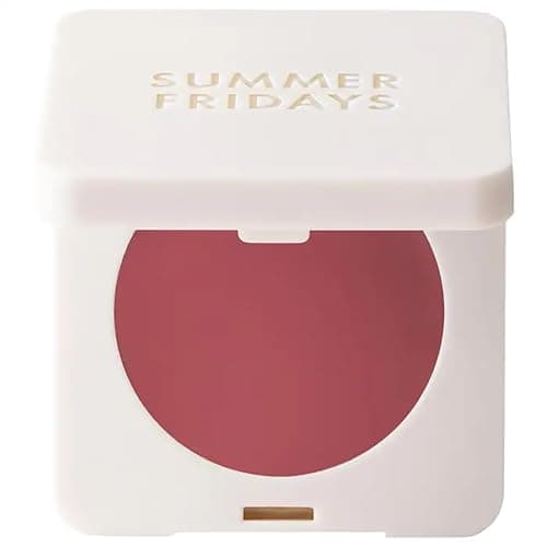 Summer Fridays Blush Butter Balm - Skincare-Infused Hydrating Cream Blush with Hyaluronic Acid, Ceramides, & Shea Butter for a Dewy Flush of Color - Cheek and Lip Tint - Dusty Rose (0.14 Oz) - Image 1