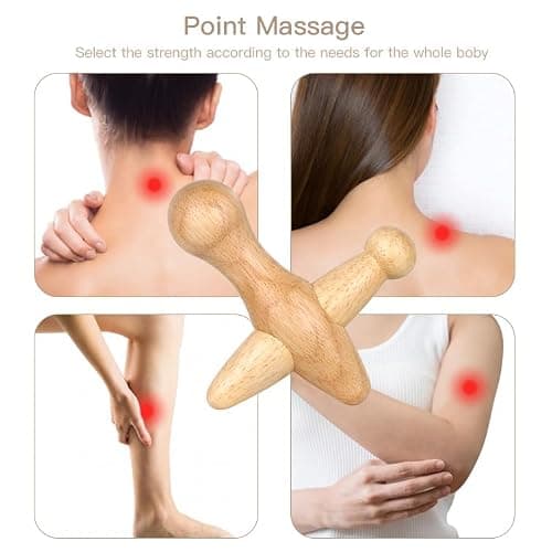 Binlingdaily Outils de massage thérapeutiques 6Pcs pour façonner le corps, kit Maderoterapia pour drainage lymphatique anti-cellulite, massage incurvé en bois pour jambes et ventre thumbnail 5