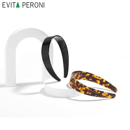 EVITA PERONI Wide Headbands for Women with Teeth Acetate Resin Hair Bands for Women's Hair No Headache Headband No Slip Hairbands-Tortoise thumbnail 8