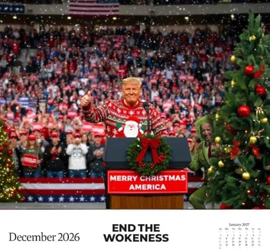 Donald Trump 2026 Wall Calendar, 12-Month (Jan–Dec), 11” x 8.5” Patriotic Photo Calendar for Home or Office – End The Wokeness thumbnail 4