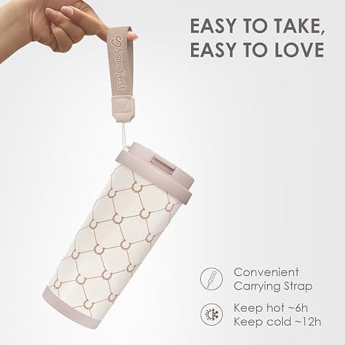 SANDJEST Horse Tumbler - Stainless Steel 2-in-1 Lid Coffee Tumbler 18 oz, Insulated Travel Mug Gift for Horse Lovers Women Girl, Birthday Christmas thumbnail 5