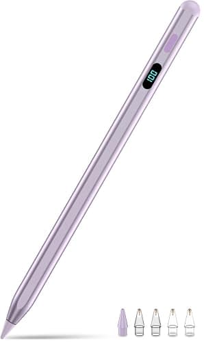 Stylus Pencil for iPad 2026-2018,Magnetic&Palm Rejection&Fast Charge-Purple | 5 Extra Tips-for Apple iPad Pro(M5&M4/)&Air(M4/M3/M2)13/12.9/11inch&iPad(A16)11-6Gen&Mini5/6/7(A17Pro)Gen - Image 1